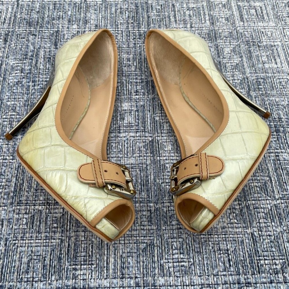 Giuseppe Zanotti Women Heel Pump Sandal Shoes Open Toe Made in Italy Size 38.5 8 - Picture 9 of 12